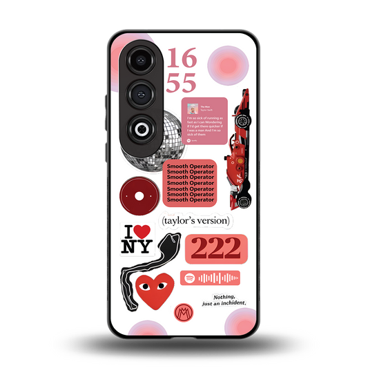 taylor swift fusion back phone cover | glass case for oneplus nord ce 4