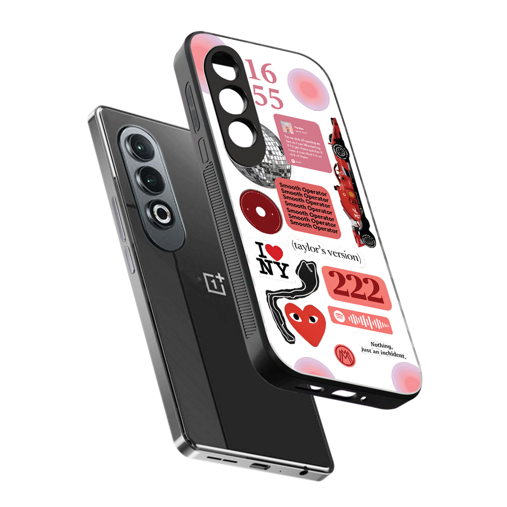 taylor swift fusion back phone cover | glass case for oneplus nord ce 4