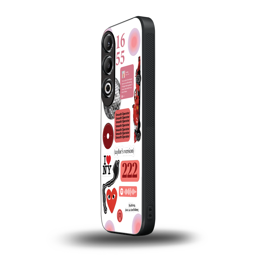 taylor swift fusion back phone cover | glass case for oneplus nord ce 4