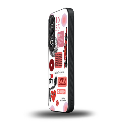 taylor swift fusion back phone cover | glass case for oneplus nord ce 4