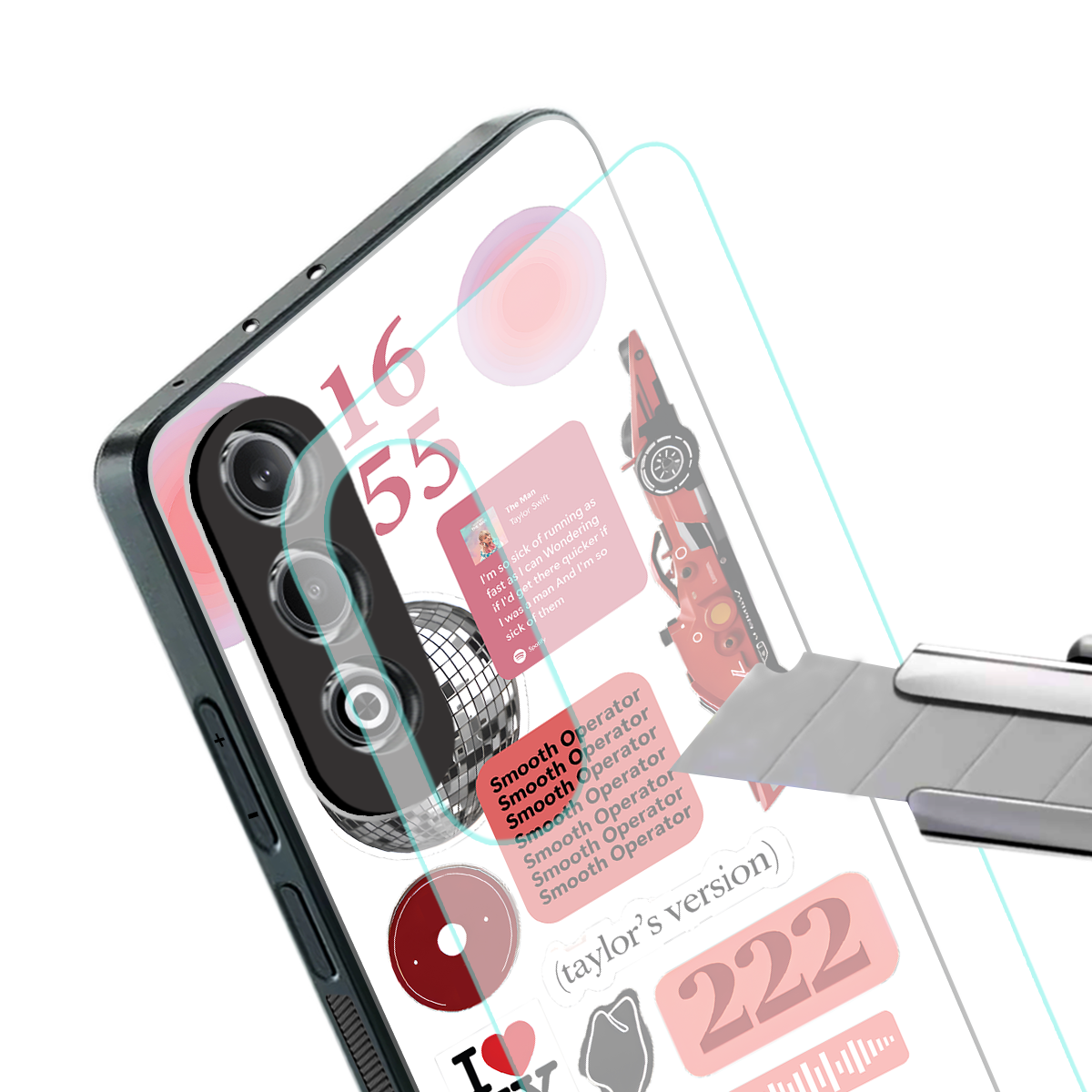 taylor swift fusion back phone cover | glass case for oneplus nord ce 4