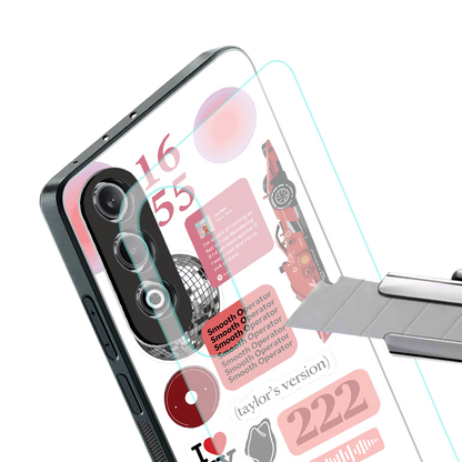 taylor swift fusion back phone cover | glass case for oneplus nord ce 4