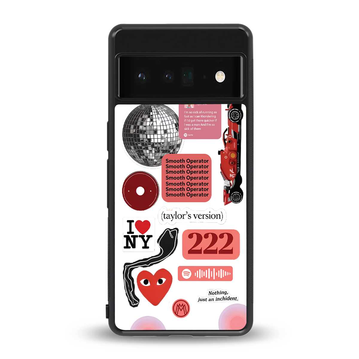 taylor swift fusion back phone cover | glass case for google pixel 6 pro