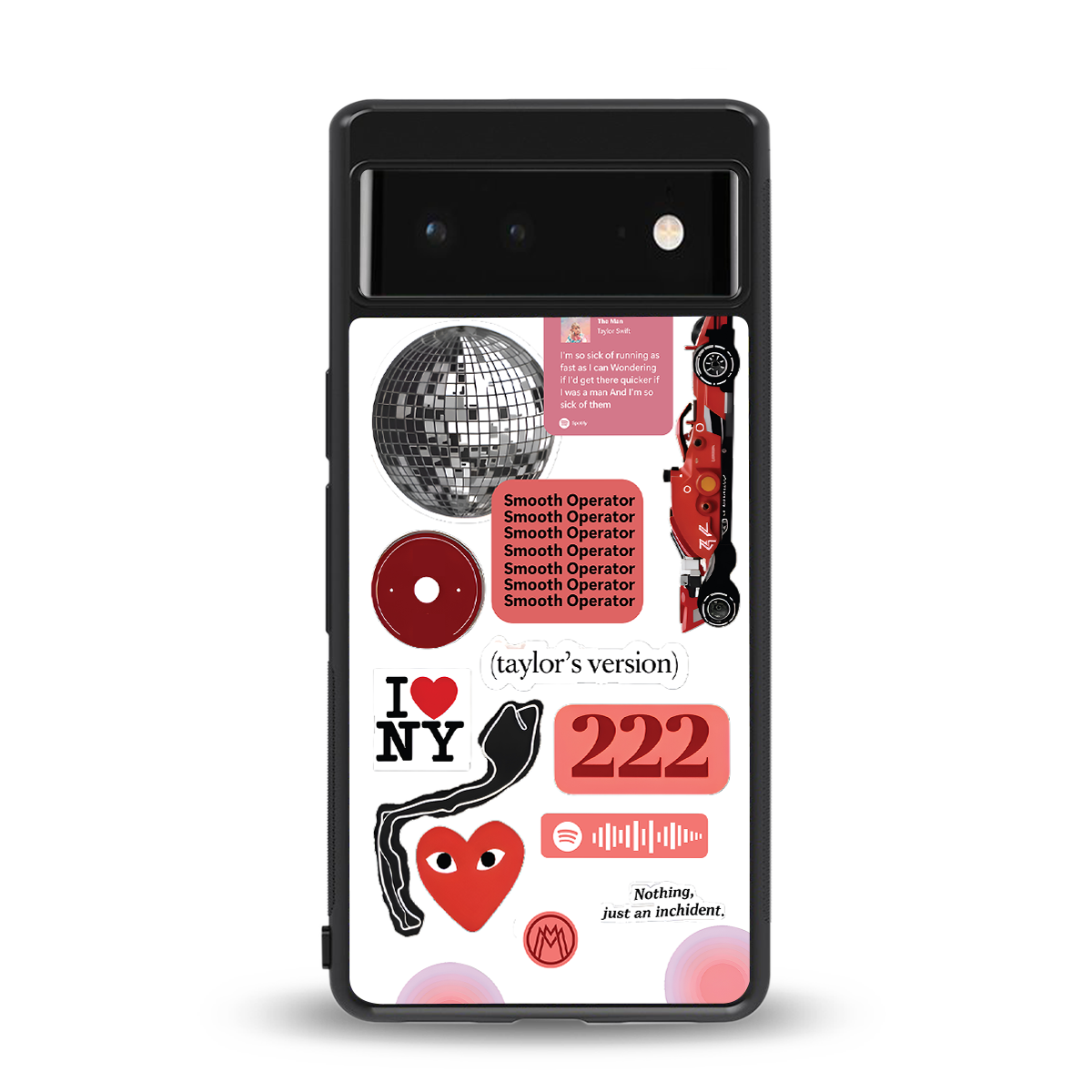 taylor swift fusion back phone cover | glass case for google pixel 6