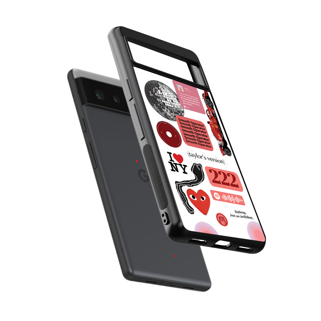 taylor swift fusion back phone cover | glass case for google pixel 6