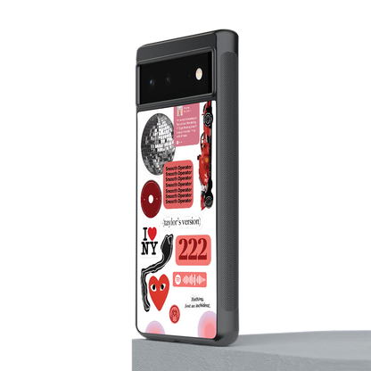 taylor swift fusion back phone cover | glass case for Google Pixel 6A