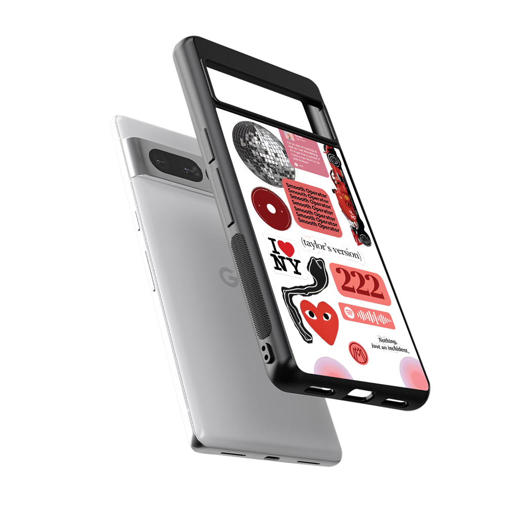 taylor swift fusion back phone cover | glass case for google pixel 7 pro