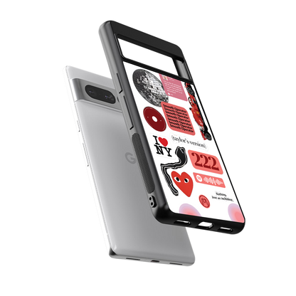 taylor swift fusion back phone cover | glass case for google pixel 7 pro