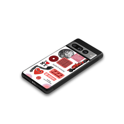 taylor swift fusion back phone cover | glass case for google pixel 7 pro