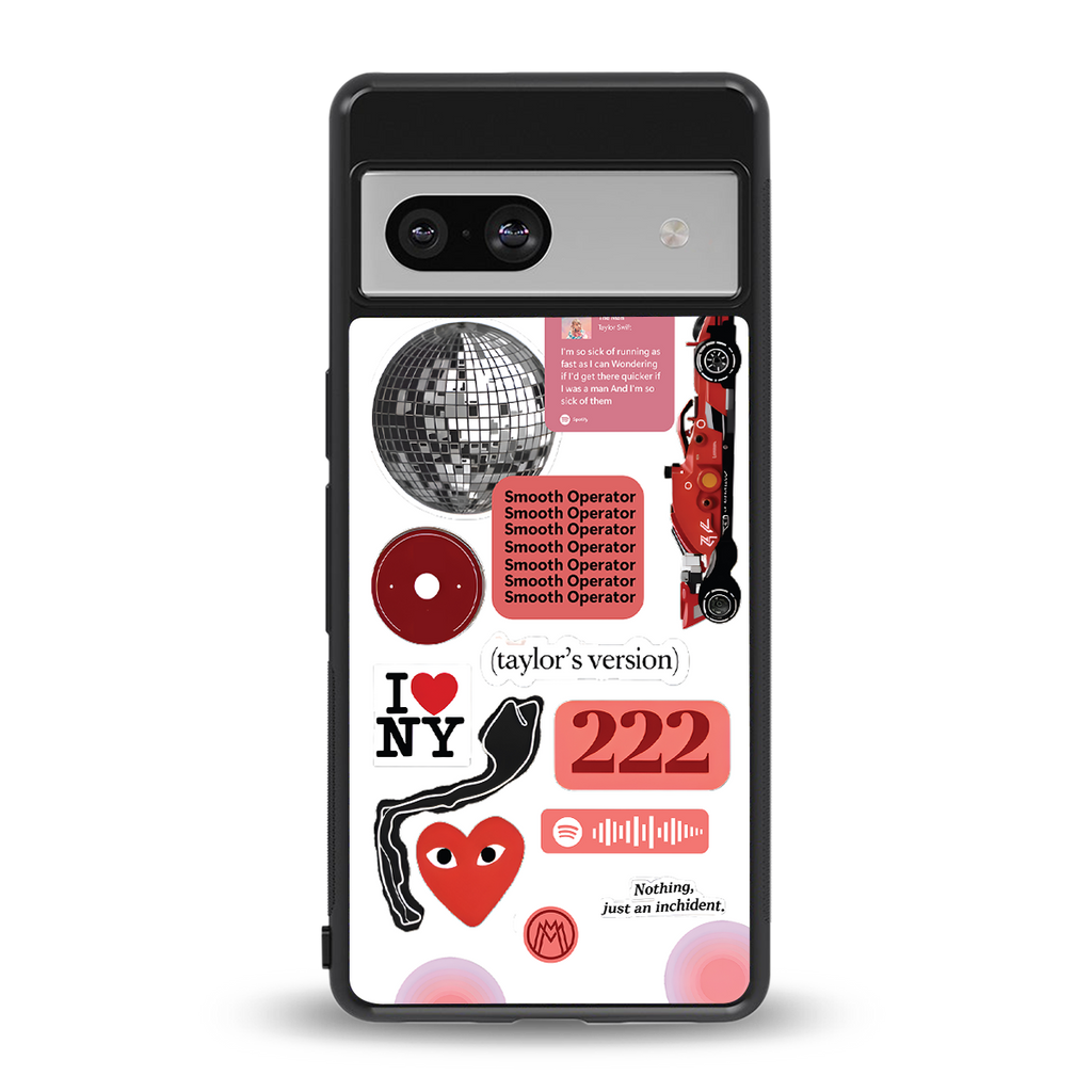 taylor swift fusion back phone cover | glass case for Google Pixel 7
