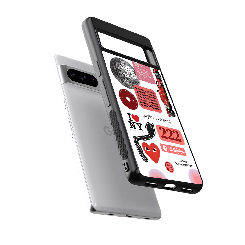 taylor swift fusion back phone cover | glass case for google pixel 8 pro