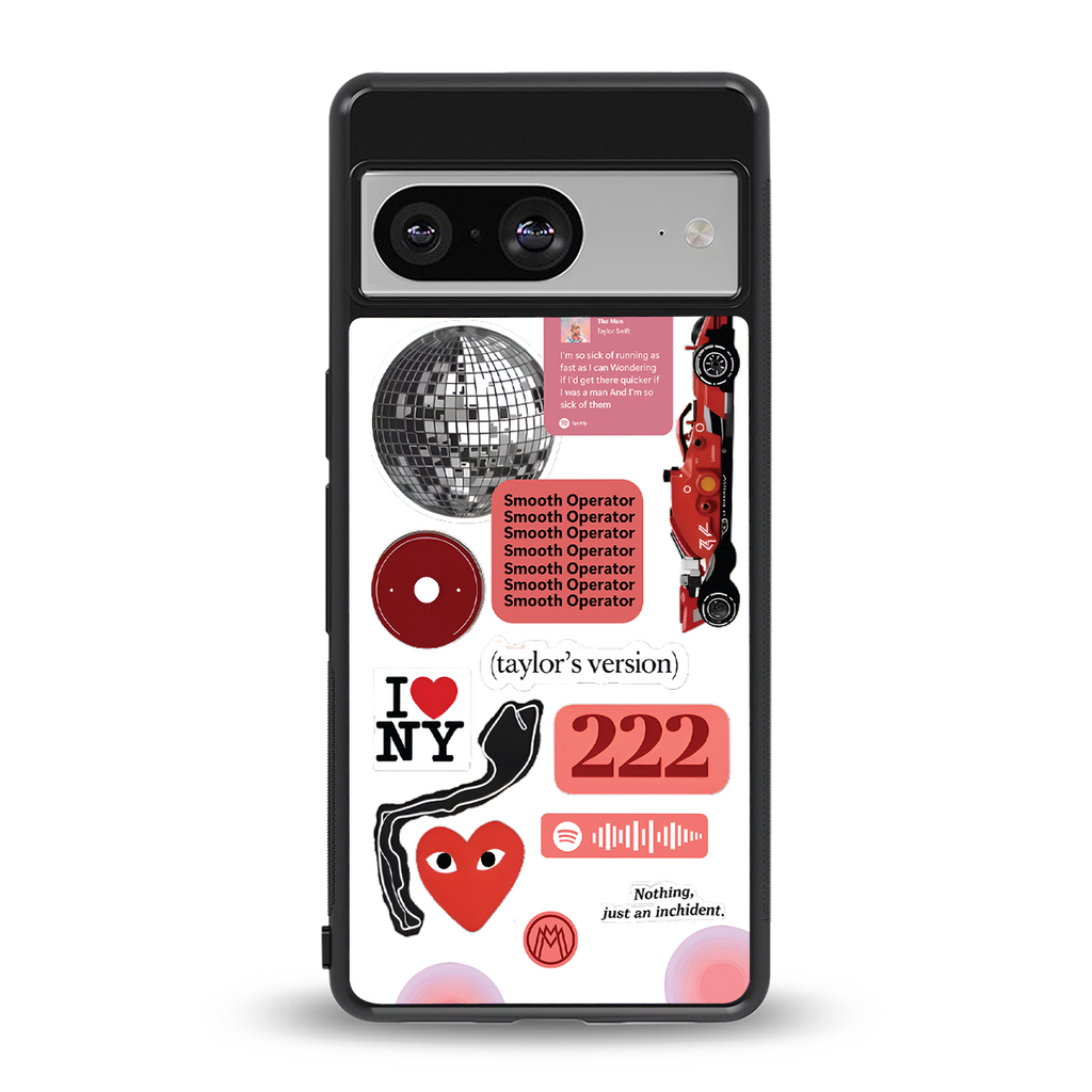 taylor swift fusion back phone cover | glass case for Google Pixel 8