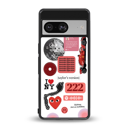 taylor swift fusion back phone cover | glass case for Google Pixel 8