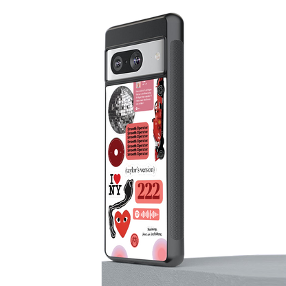 taylor swift fusion back phone cover | glass case for Google Pixel 8