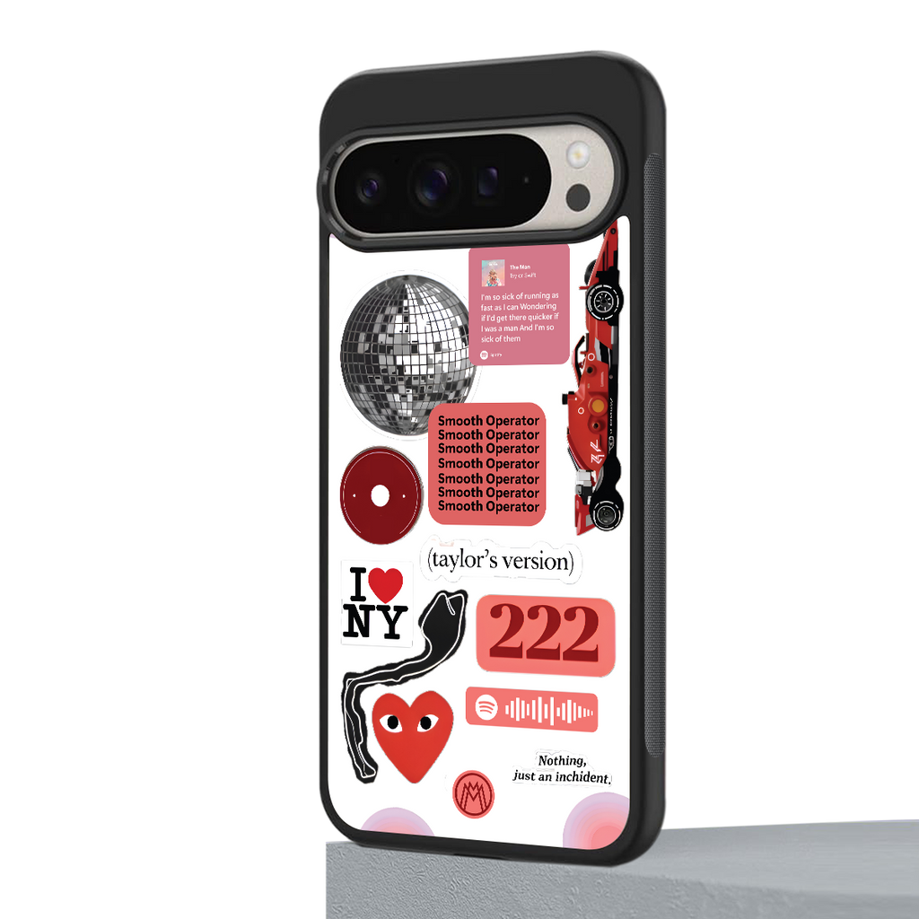 taylor swift fusion back phone cover | glass case for google pixel 9 pro