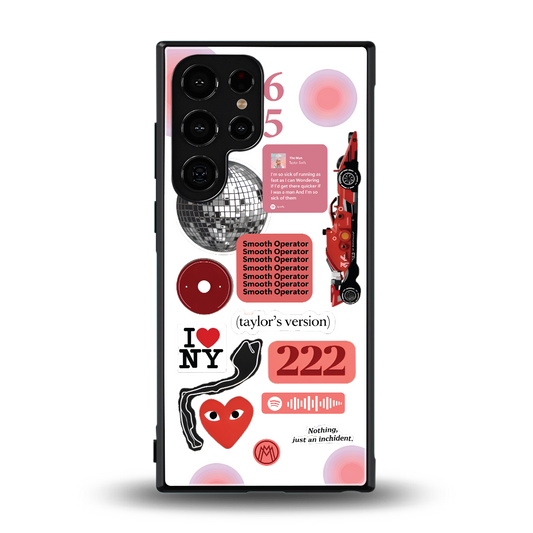 taylor swift fusion back phone cover | glass case for samsung galaxy s24 ultra