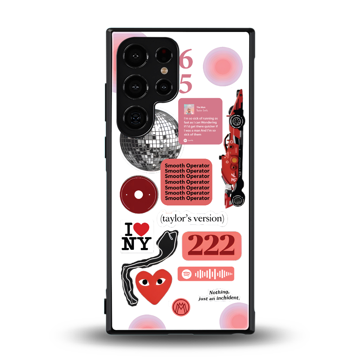 taylor swift fusion back phone cover | glass case for samsung galaxy s23 ultra