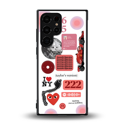 taylor swift fusion back phone cover | glass case for samsung galaxy s23 ultra