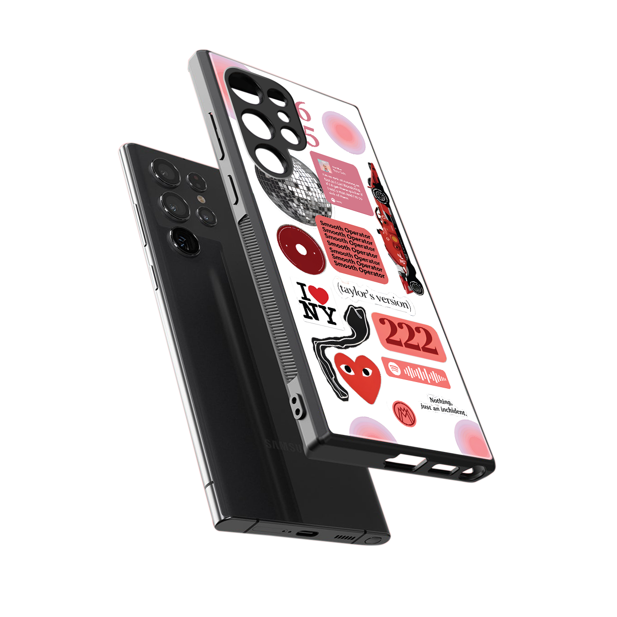 taylor swift fusion back phone cover | glass case for samsung galaxy s23 ultra