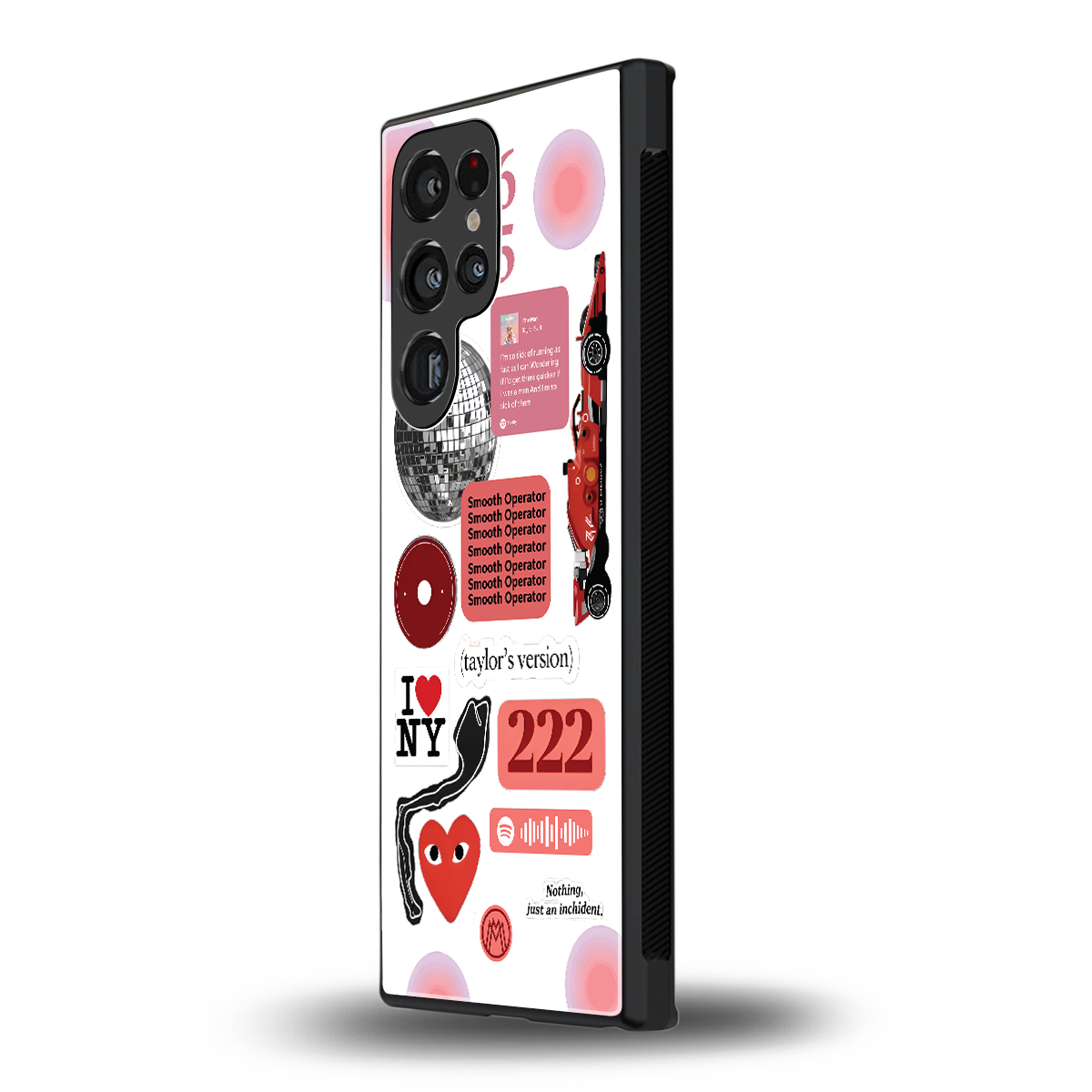 taylor swift fusion back phone cover | glass case for samsung galaxy s23 ultra