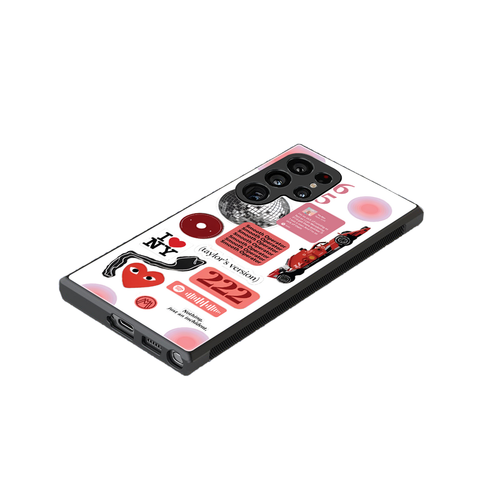 taylor swift fusion back phone cover | glass case for samsung galaxy s23 ultra