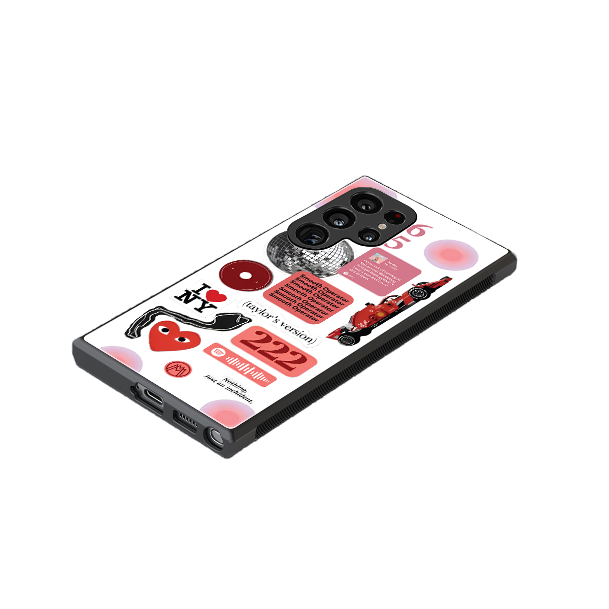 taylor swift fusion back phone cover | glass case for samsung galaxy s23 ultra