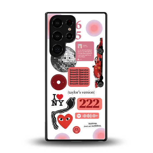 taylor swift fusion back phone cover | glass case for samsung galaxy s25 ultra