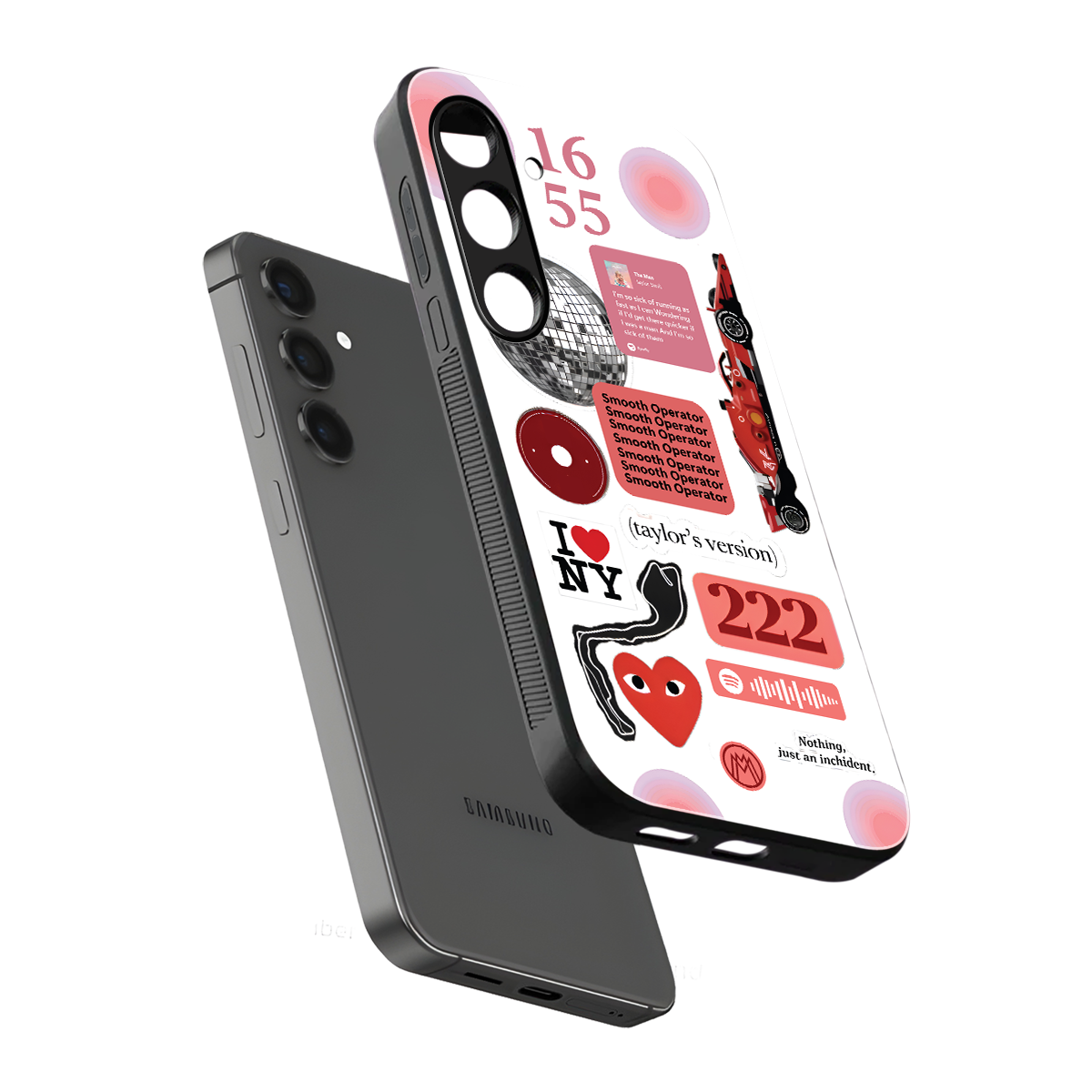 taylor swift fusion back phone cover | glass case for samsung galaxy s23