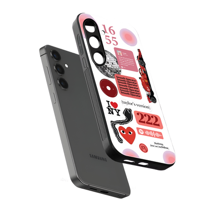 taylor swift fusion back phone cover | glass case for samsung galaxy s23