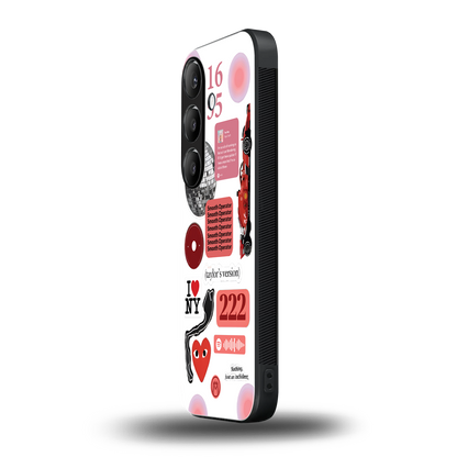 taylor swift fusion back phone cover | glass case for samsung galaxy s23
