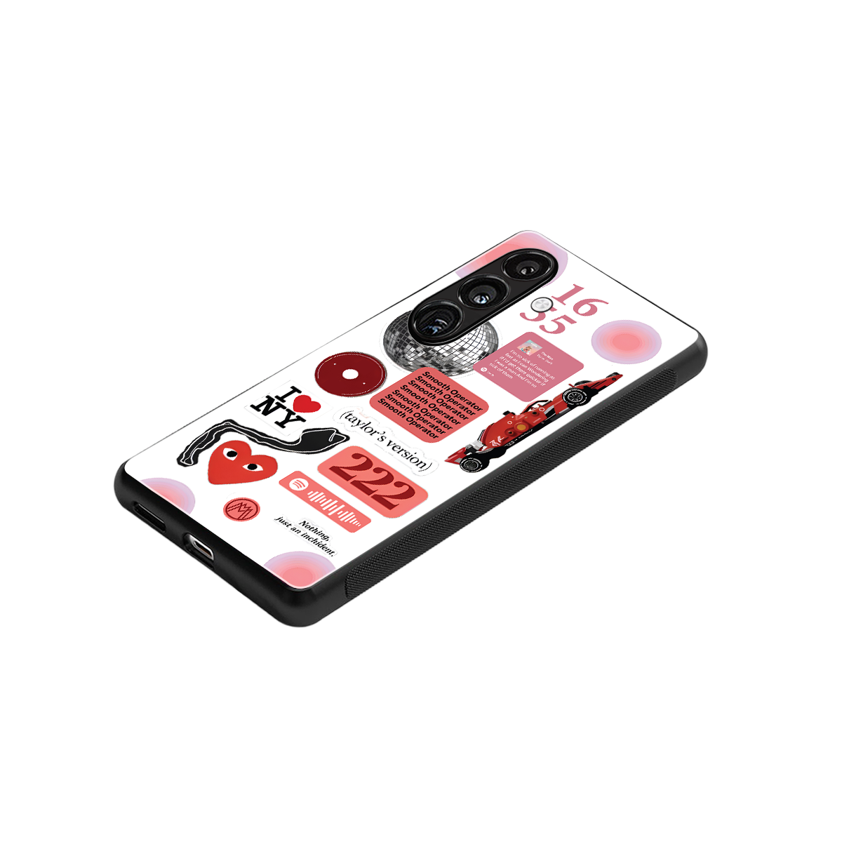 taylor swift fusion back phone cover | glass case for samsung galaxy s24