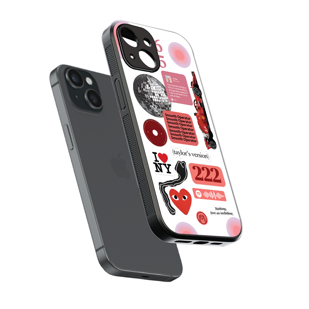 taylor swift fusion back phone cover | glass case for iphone 15