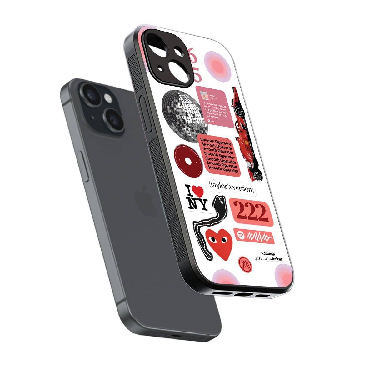 taylor swift fusion back phone cover | glass case for iphone 15