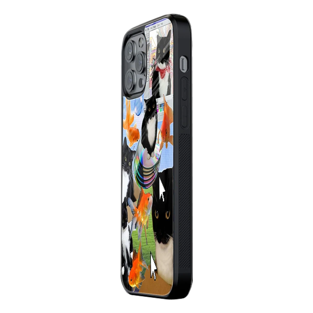 Slim Glass Back Phone Case for Multiple Brands iPhone, Samsung, Redmi, OnePlus, Oppo, Vivo