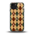 ted checkered pattern back phone cover | glass case for iphone 13 mini