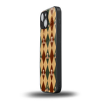 ted checkered pattern back phone cover | glass case for iphone 13 mini