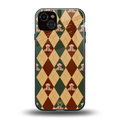 ted checkered pattern back phone cover | glass case for iphone 14 plus