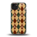 ted checkered pattern back phone cover | glass case for iphone 15