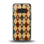 ted checkered pattern back phone cover | glass case for nothing phone 2a