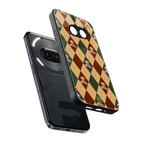 ted checkered pattern back phone cover | glass case for nothing phone 2a
