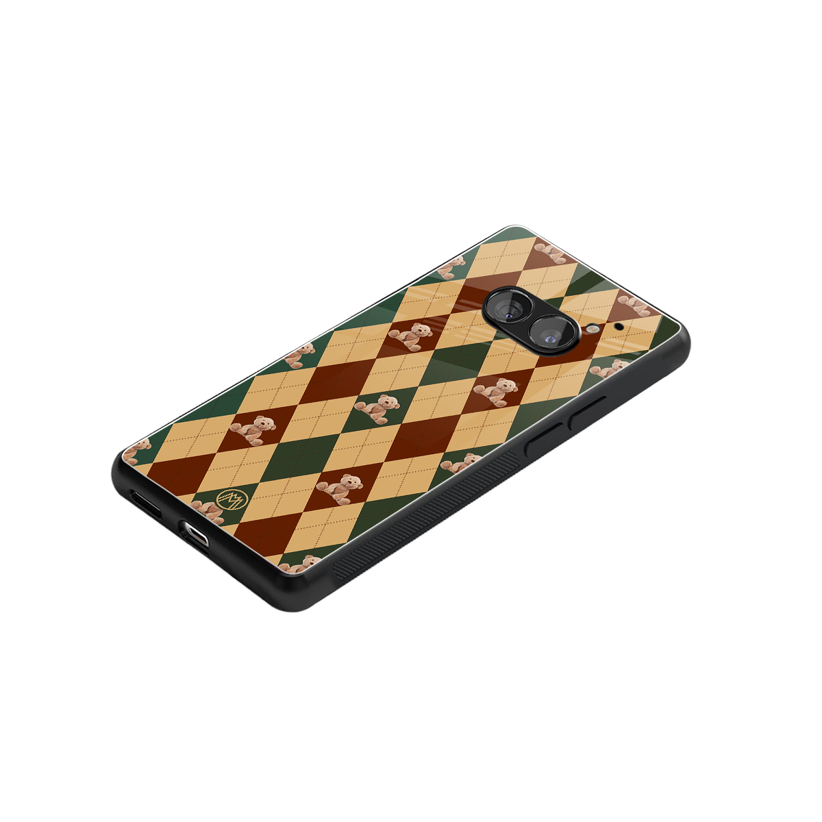 ted checkered pattern back phone cover | glass case for nothing phone 2a