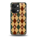 ted checkered pattern back phone cover | glass case for oneplus nord 3