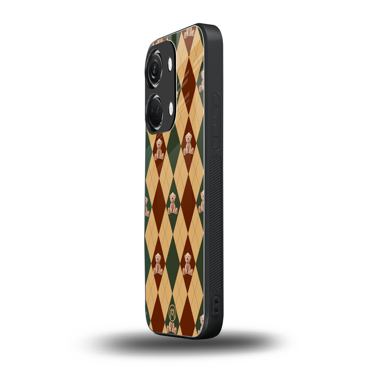 ted checkered pattern back phone cover | glass case for oneplus nord 3