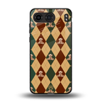 ted checkered pattern back phone cover | glass case for oneplus nord 4
