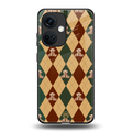 ted checkered pattern back phone cover | glass case for oneplus nord ce 3