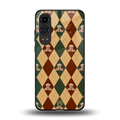 ted checkered pattern back phone cover | glass case for oneplus nord ce 4 lite