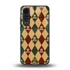 ted checkered pattern back phone cover | glass case for oneplus nord ce 4 lite