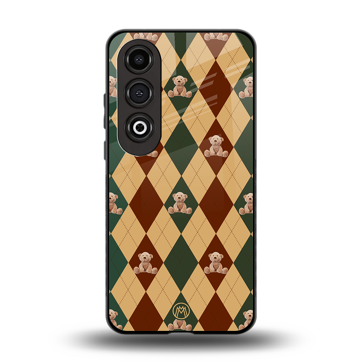 ted checkered pattern back phone cover | glass case for oneplus nord ce 4