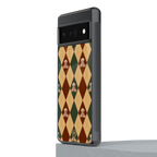 ted checkered pattern back phone cover | glass case for google pixel 6 pro