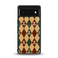 ted checkered pattern back phone cover | glass case for google pixel 6